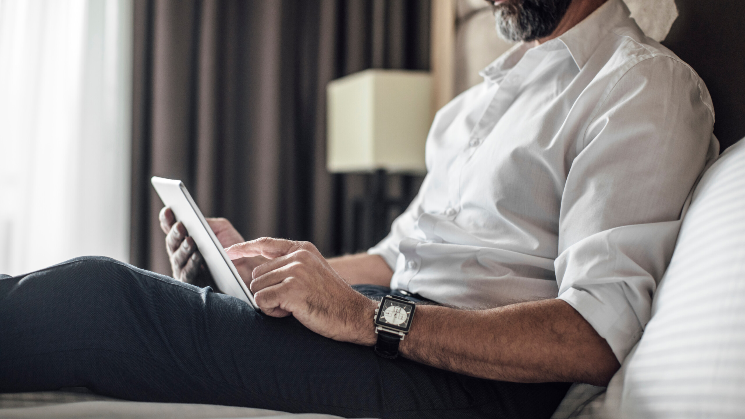 Businessman Holding Tablet